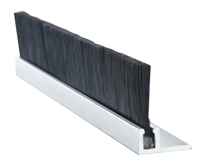 Cepillo guardapolvo con perfil de aluminio horizontal